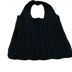 Calvin Klein Black Knit Tote Bag